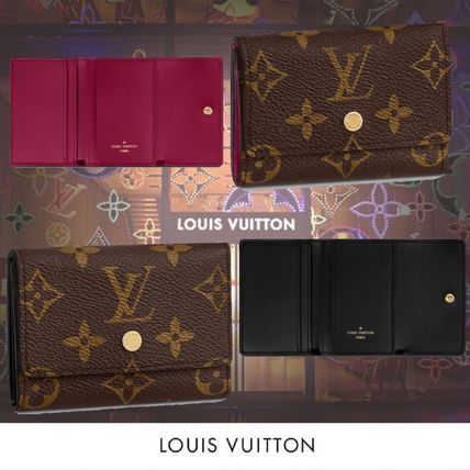 Louis Vuitton 2020 SS Monogram Canvas Leather Folding Wallet Logo Folding Wallets 
