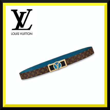 Louis Vuitton Casual Style Plain Leather Formal Style Logo Belts MP245U MP245W 