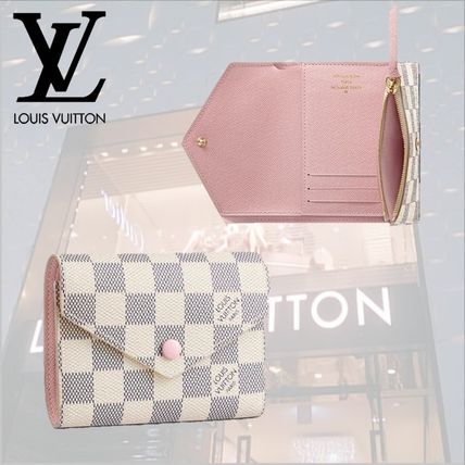 Louis Vuitton DAMIER AZUR 2018 19AW Victorine Wallet N64022 