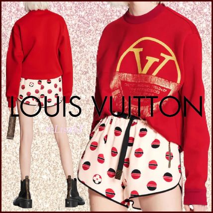 Louis Vuitton MONOGRAM 2020 21AW Crew Neck Monogram Blended Fabrics Street Style Bi color 