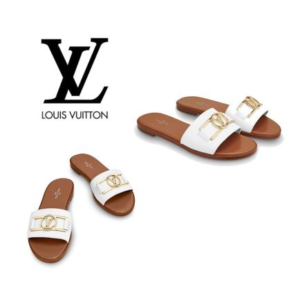 Louis Vuitton Platform Casual Style Leather Elegant Style Mules Logo 1A650G 