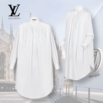Louis Vuitton 2020 SS Romantic Cotton Painter???s Shirt Dress 1A82CC 