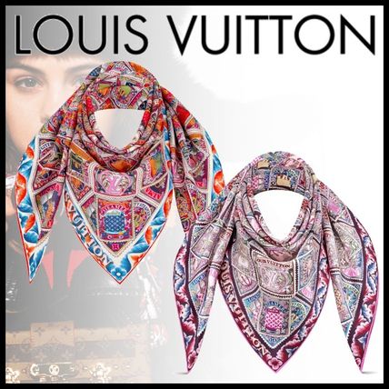 Louis Vuitton Casual Style Silk Office Style Elegant Style Logo 