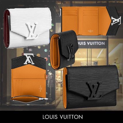 Louis Vuitton MONOGRAM EMPREINTE 2020 SS Calfskin Leather Folding Wallet Small Wallet Logo 