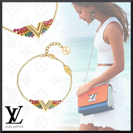 Louis Vuitton V Chain Party Style With Jewels Elegant Style Co ord Bracelets M69580 