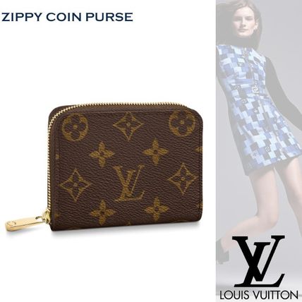 Louis Vuitton MONOGRAM 2020 SS Monogram Canvas Leather Long Wallet Logo Coin Cases 
