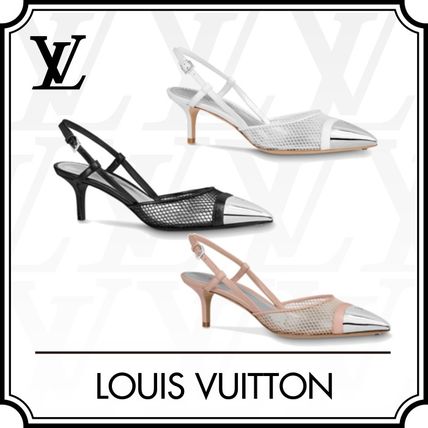 Louis Vuitton 2020 SS Monogram Plain Elegant Style Logo Pumps  Mules 1A7S1O 1A7S23 1A7S2I 