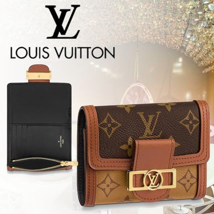 Louis Vuitton 2020 SS Monogram Unisex Calfskin Leather Folding Wallet Small Wallet 