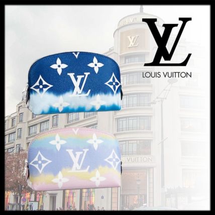 Louis Vuitton 2020 SS Monogram Leather Logo Pouches  Cosmetic Bags M69139 M69138 