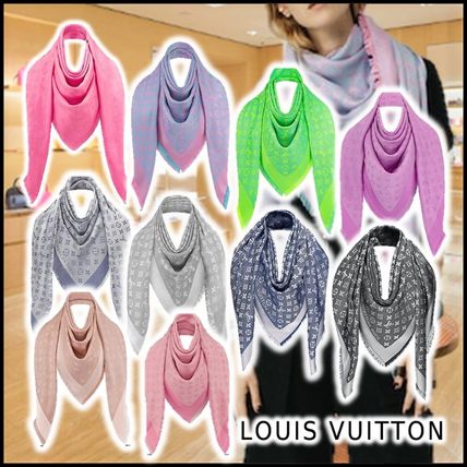 Louis Vuitton 2020 SS 2020 SS DENIM MONOGRAM SHAWL 10colors more scarves  shawls