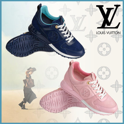 Louis Vuitton 2020 SS Round Toe Rubber Sole Casual Style Plain Leather Logo 1A5C2C 1A5C2S 