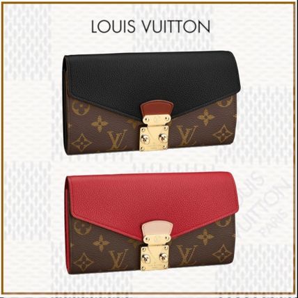 Louis Vuitton PALLAS Monogram Canvas Blended Fabrics Bi color Leather 