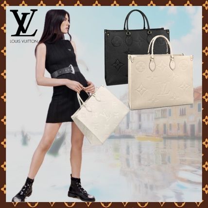 Louis Vuitton Monogram 2WAY Leather Office Style Elegant Style Totes M44925 M45081 