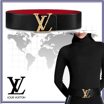 Louis Vuitton 2020 SS Casual Style Plain Leather Elegant Style Logo Belts 