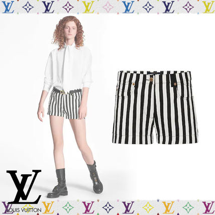 Louis Vuitton 2020 SS Striped Denim Shorts 1A60T2 