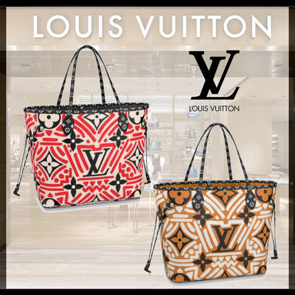 Louis Vuitton NEVERFULL 2020 21AW Monogram Casual Style Unisex Canvas Tie dye Leather Totes M56583 M56584 