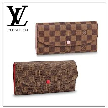 Louis Vuitton DAMIER 2020 SS Other Plaid Patterns Leather Logo Long Wallets 