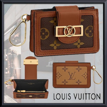 Louis Vuitton MONOGRAM 2020 SS Monogram Canvas Blended Fabrics Chain Leather Small Wallet M68751 