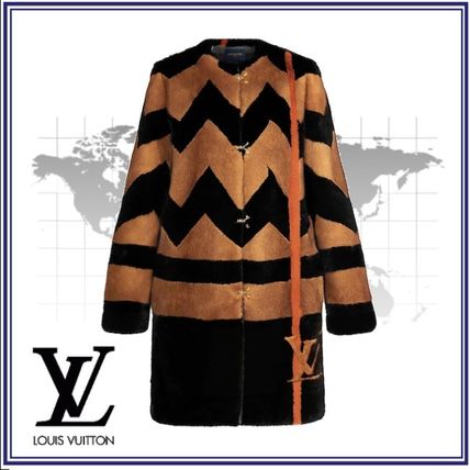 Louis Vuitton 2020 Cruise Blended Fabrics Leather Long Biker Jackets 