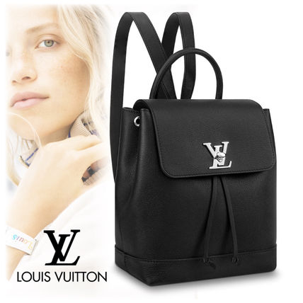 Louis Vuitton LOCKME 2020 SS Casual Style Calfskin Plain Logo Backpacks M41815 