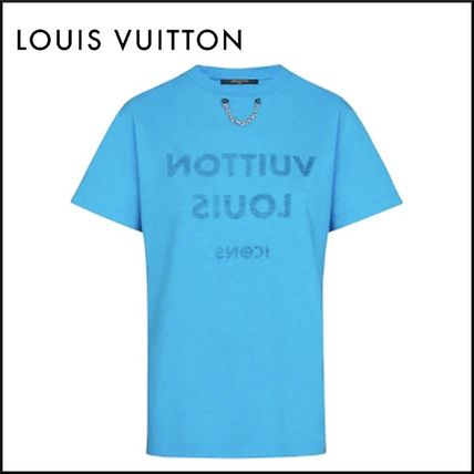 Louis Vuitton 2020 SS Crew Neck Short Chain Cotton Short Sleeves Logo Cropped 1A51LQ 