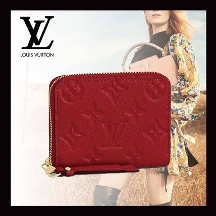 Louis Vuitton ZIPPY WALLET Monogram Leather Logo Coin Cases 