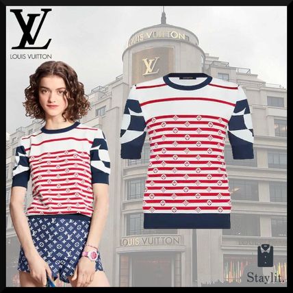 Louis Vuitton 2020 SS Short Stripes Monogram Casual Style Wool Silk Cotton 1A7TH9 