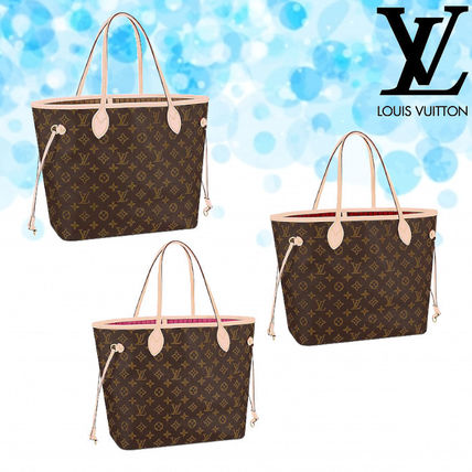 Louis Vuitton NEVERFULL 2017 18AW Monogram A4 Bi color Leather Elegant Style Totes M41178 M41177 M40995 