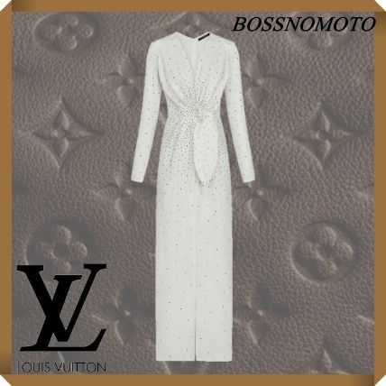 Louis Vuitton 2019 20AW Vestido Longo Bordado 1A5M4U 