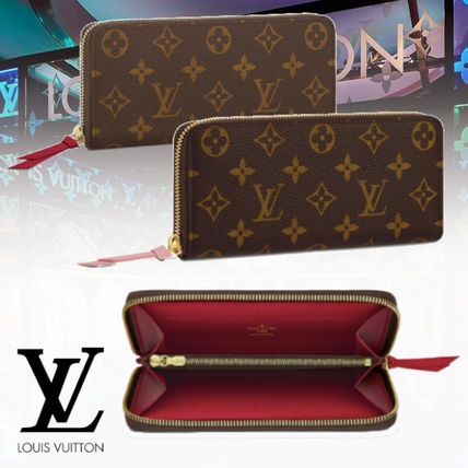 Louis Vuitton MONOGRAM Monogram Leather Logo Long Wallets M61298 M60742 