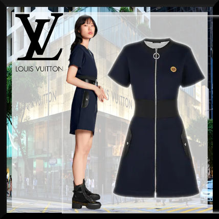 Louis Vuitton 2020 SS Crew Neck Short Casual Style A line Silk Nylon Street Style 1A61ED 1A61EC 1A61EB 1A61E9 1A61EA 