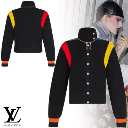 Louis Vuitton MONOGRAM 2020 21AW Color Accent Sporty Ribbed Wool Knit Cardigan 1A83K4 