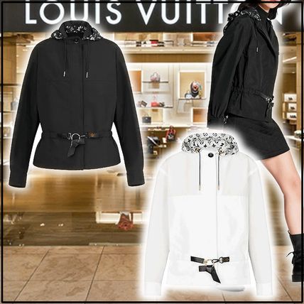 Louis Vuitton 2019 20AW 2019 20AW SHORT HOODED PARKA noir blanccreme hoodies 1A5TTM 1A5TTG 