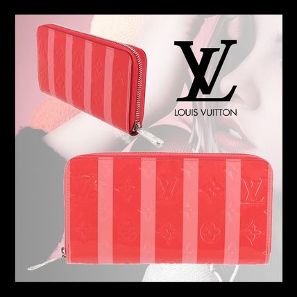 Louis Vuitton ZIPPY WALLET Stripes Leather Long Wallet Logo Long Wallets 