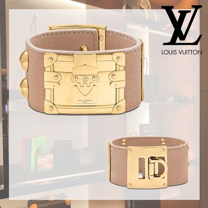 Louis Vuitton 2019 20AW Blended Fabrics Leather Elegant Style Bracelets M6538F M6538E 