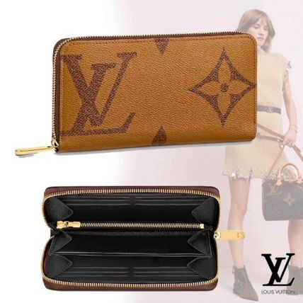 Louis Vuitton ZIPPY WALLET Monogram Unisex Canvas Plain Leather Folding Wallet M69353 