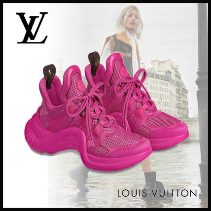 Louis Vuitton 2020 21AW Round Toe Rubber Sole Casual Style Low Top Sneakers 1A882Q 