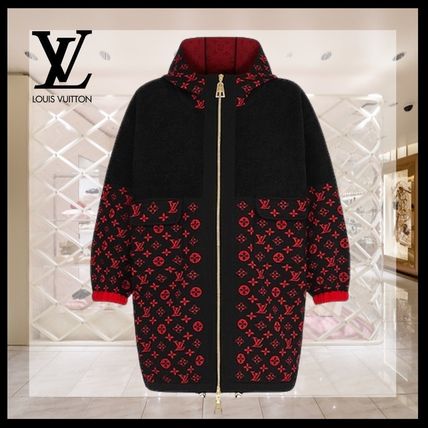 Louis Vuitton MONOGRAM 2020 21AW Monogram Wool Silk Long Sleeves Cotton Long Logo 1A8379 