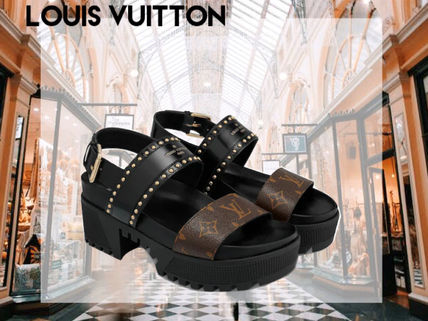 Louis Vuitton MONOGRAM 2020 SS Monogram Leather Sandals 1A6650 