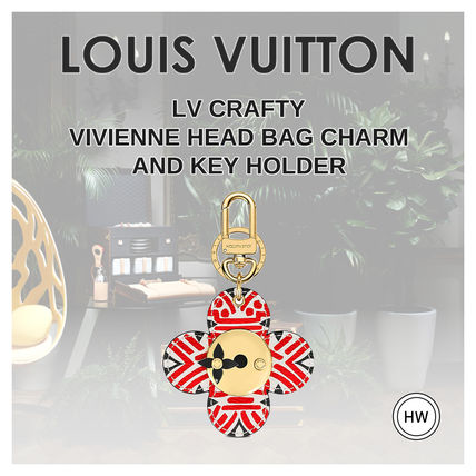 Louis Vuitton Monogram Leather Logo Keychains  Bag Charms M69719 