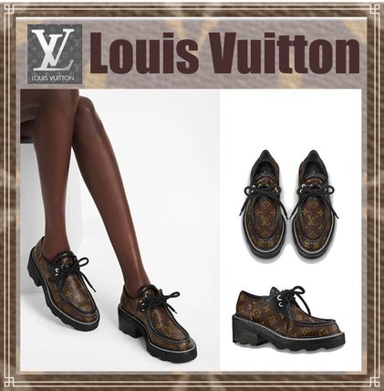 Louis Vuitton MONOGRAM 2020 SS Monogram Platform Unisex Street Style Block Heels 1A5SS5 