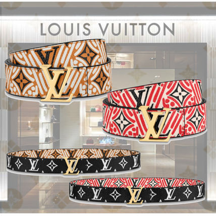 Louis Vuitton 2020 21AW Monogram Casual Style Bi color Elegant Style Logo Belts 