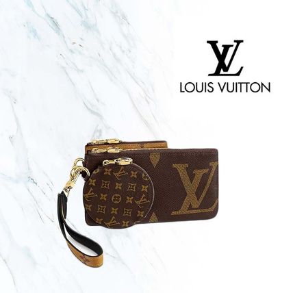 Louis Vuitton MONOGRAM 2020 SS Leather Logo Pouches  Cosmetic Bags 