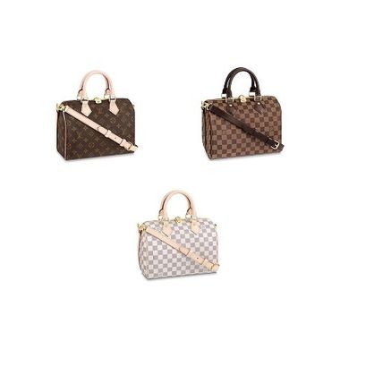 Louis Vuitton SPEEDY Monogram Canvas Blended Fabrics 3WAY Leather PVC Clothing 