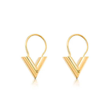 Louis Vuitton V Essential V Hoop Earrings M61088 