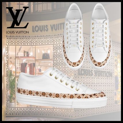 Louis Vuitton 2020 SS Leather Logo Low Top Sneakers 1A85EW 
