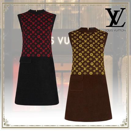 Louis Vuitton 2020 21AW Monogram Casual Style Wool Silk Sleeveless Cotton 1A837V 1A837O 