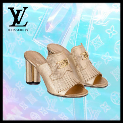 Louis Vuitton 2020 21AW Mules Logo Heeled Sandals 1A87S9 