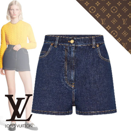 Louis Vuitton 2019 20AW Stretch Denim Mini Shorts 1A83VK 