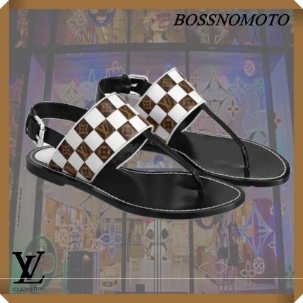Louis Vuitton MONOGRAM 2020 SS Other Plaid Patterns Monogram Open Toe Casual Style 1A67C6 